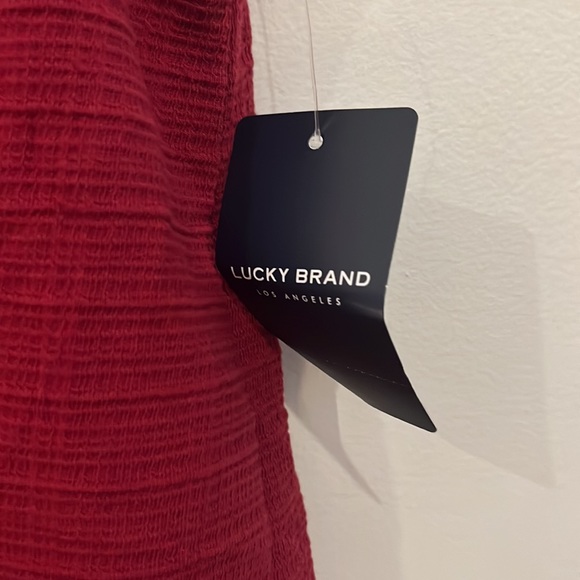 Lucky brand red button down tie knot tank top size small petite  nwt - Picture 4 of 5